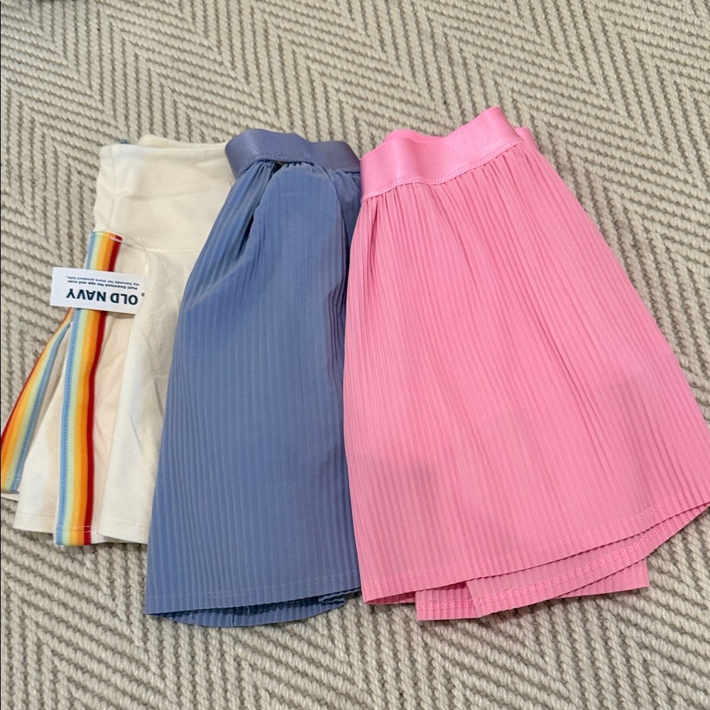Girls Skort Set - Cream, lilac, and Pink